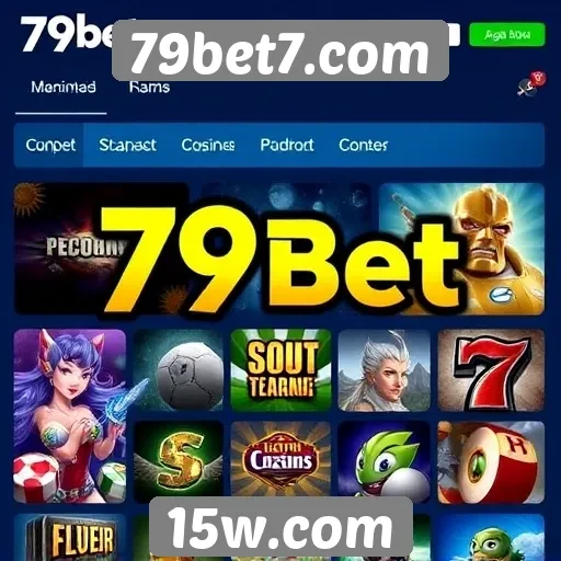 Variedade de jogos disponíveis em 79bet7